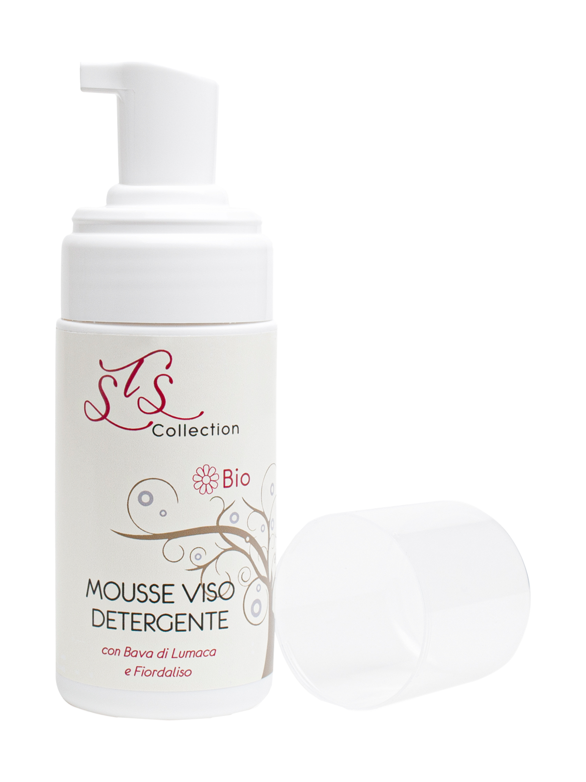 Mousse detergente viso bio